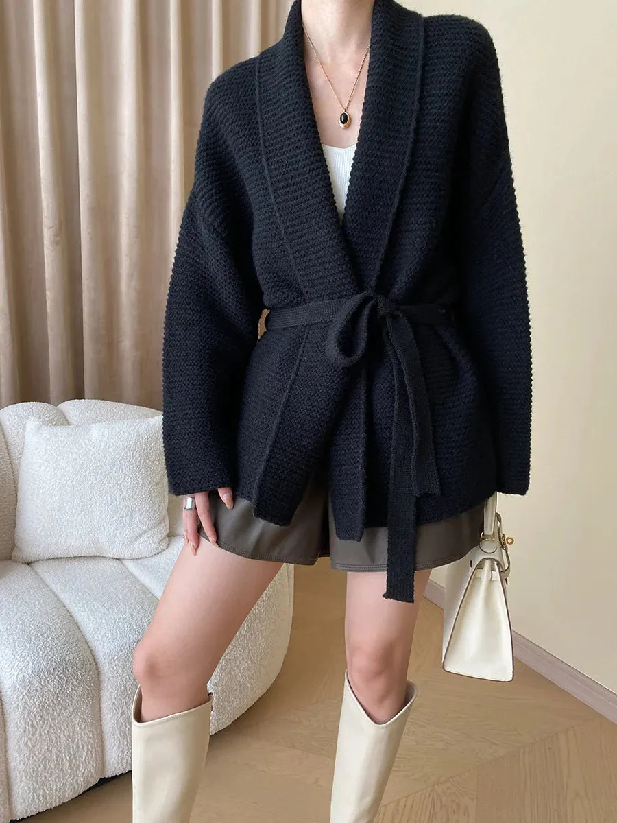 Abigail Belted Knit Cardigan - Image 6