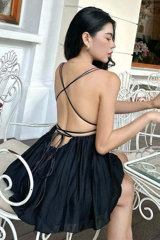 Abigail V Neck Layered Mini Dress - Image 4