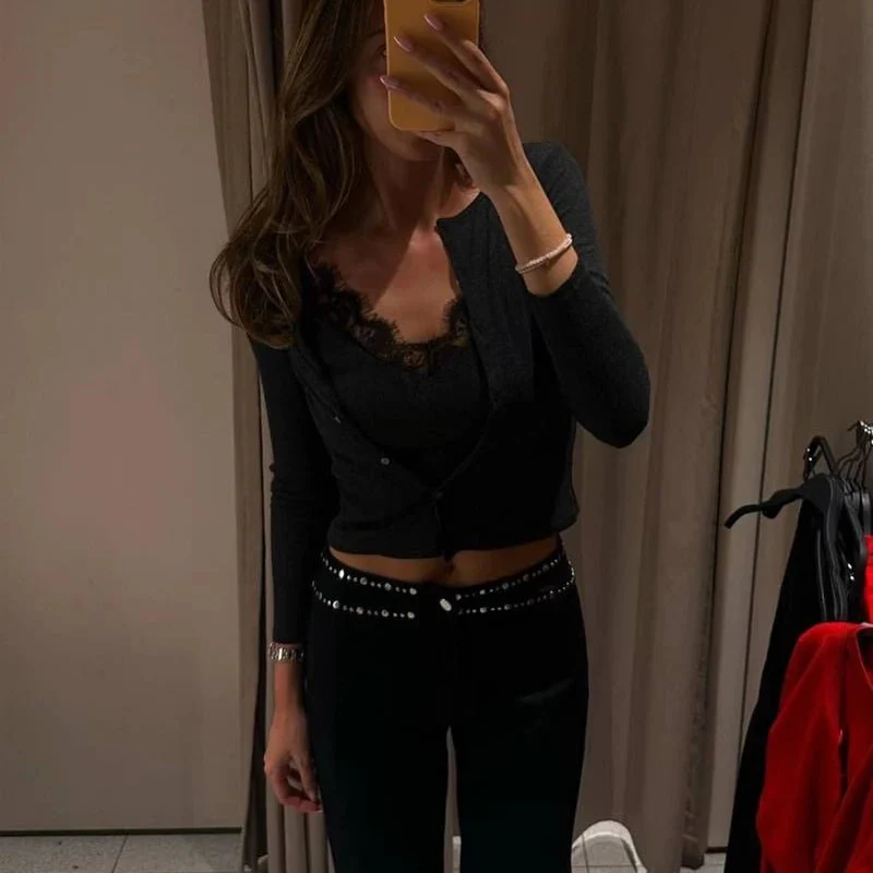 Ada Paneled Lace Trim Top - Image 8