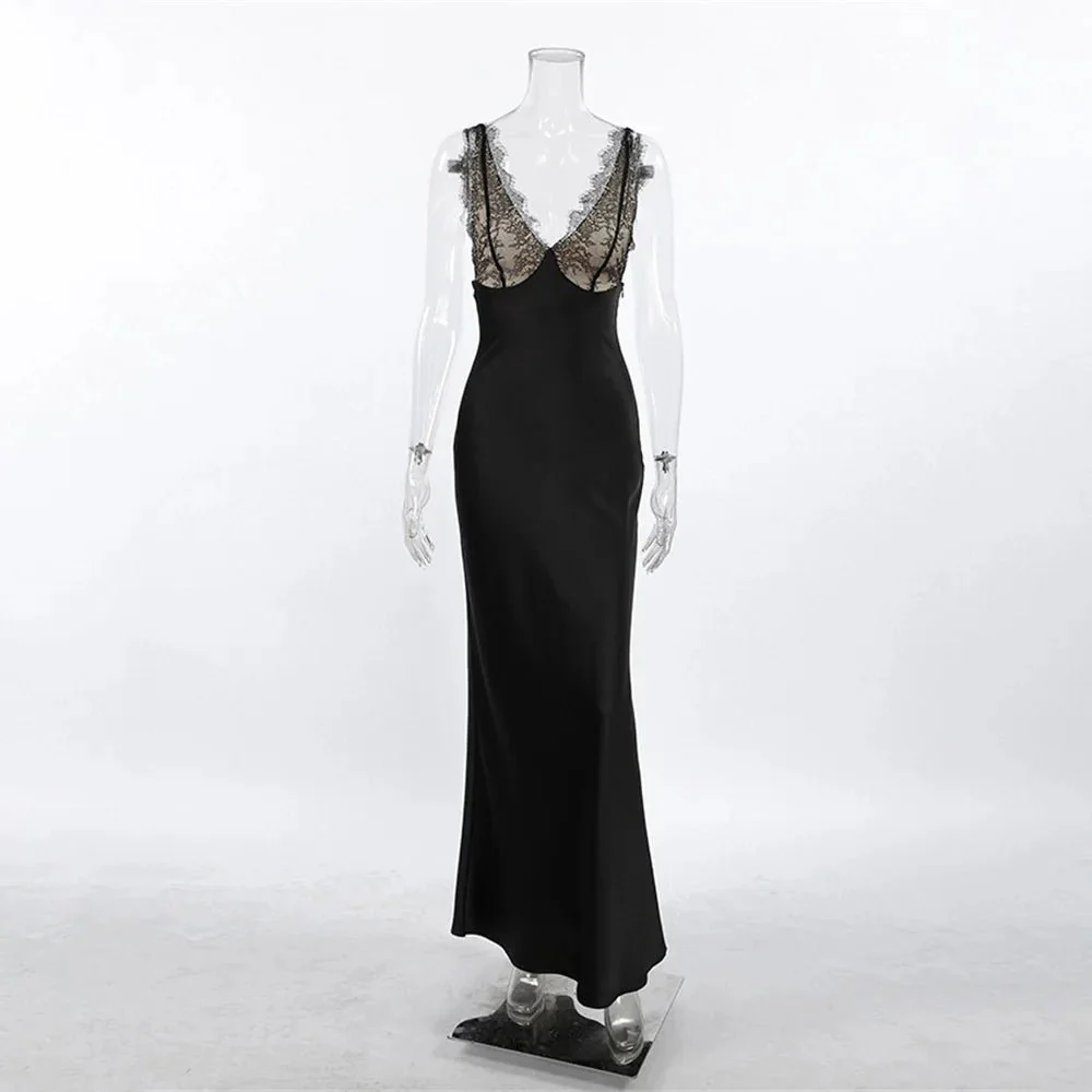 Ambre Lace V-Neck Patchwork Summer Dress - Image 7