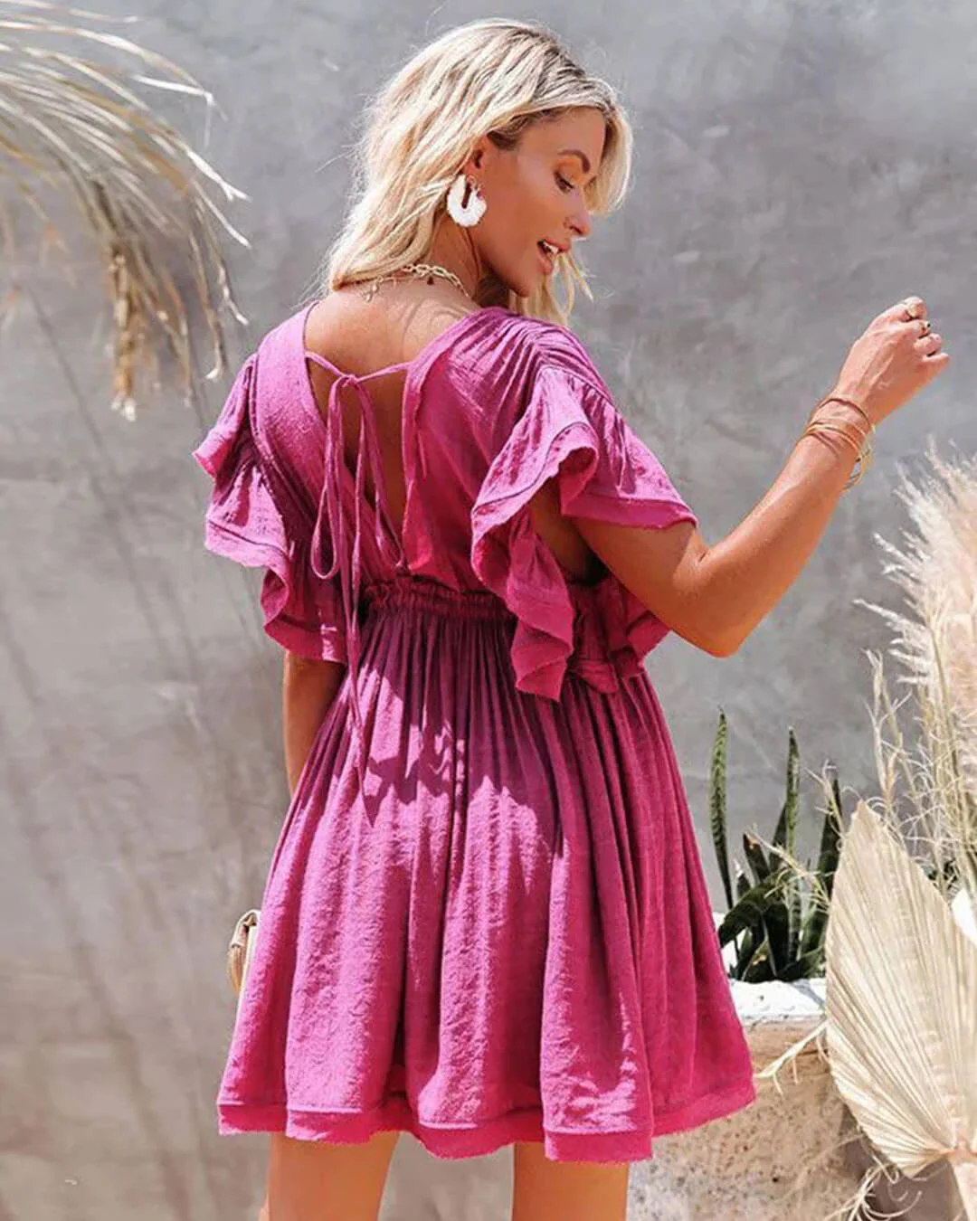 Anabelle Babydoll Boho Mini Dress - Image 7