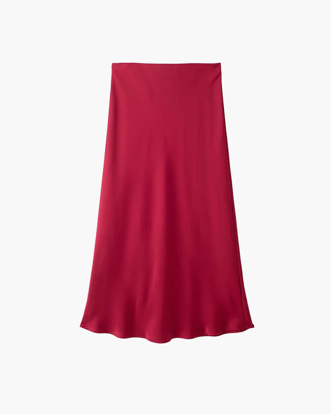 Anais High Waist Black Satin Midi Skirt - Image 10