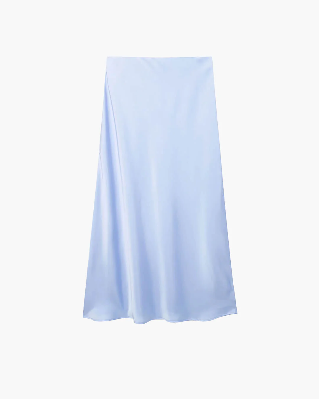 Anais High Waist Black Satin Midi Skirt - Image 14