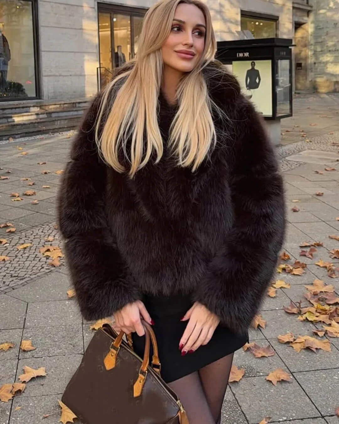 Andrea Faux Fur Coat - Image 10