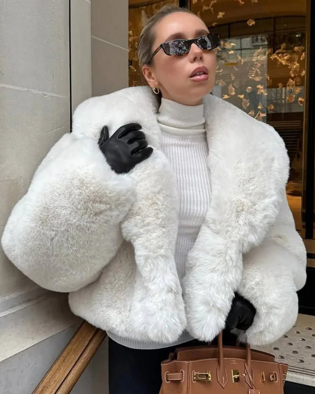 Andrea Faux Fur Coat - Image 5
