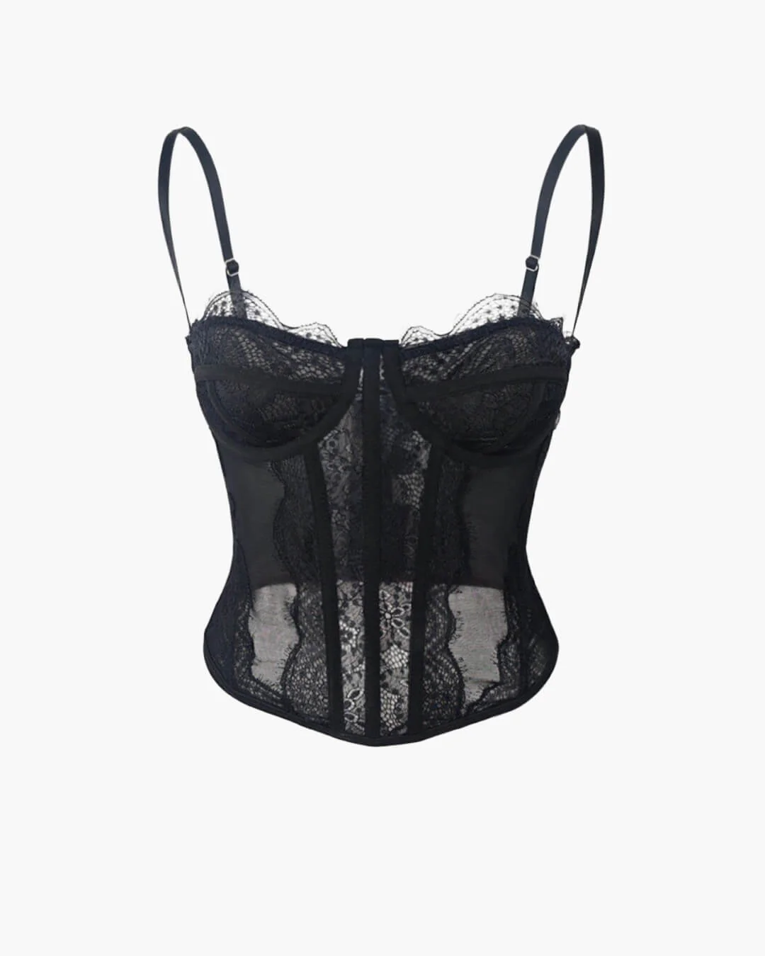 Antonia Strap Lace Corset Top - Image 11