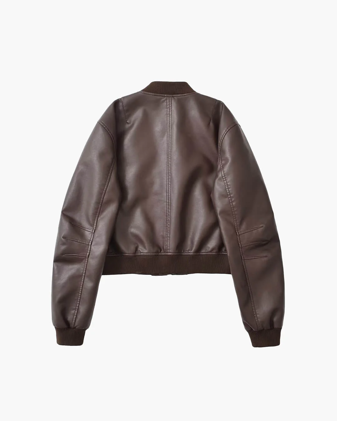 Arabella Faux Leather Bomber Jacket - Image 3