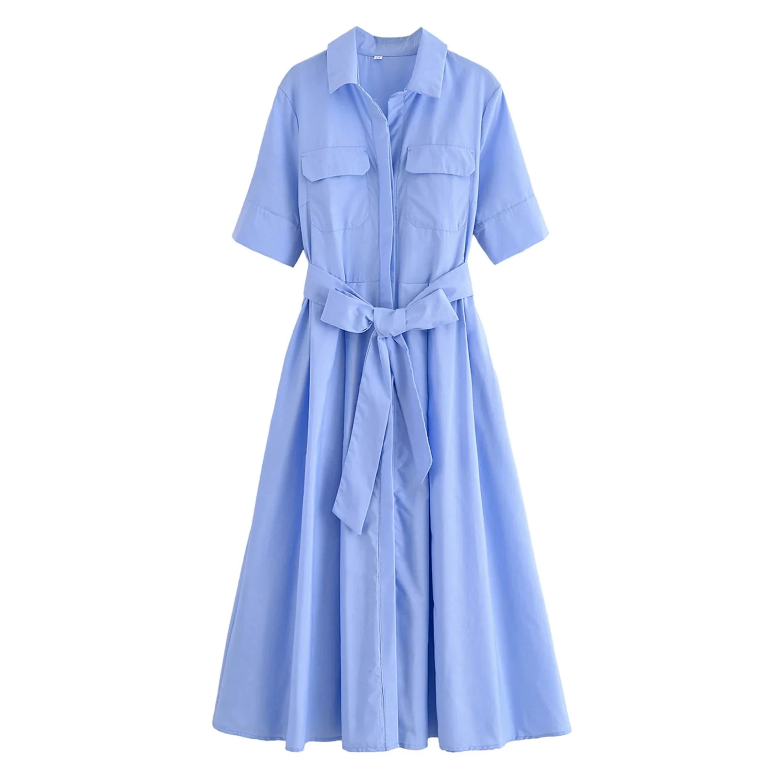 Ariane Belted Shirt Midi Dress - Image 10