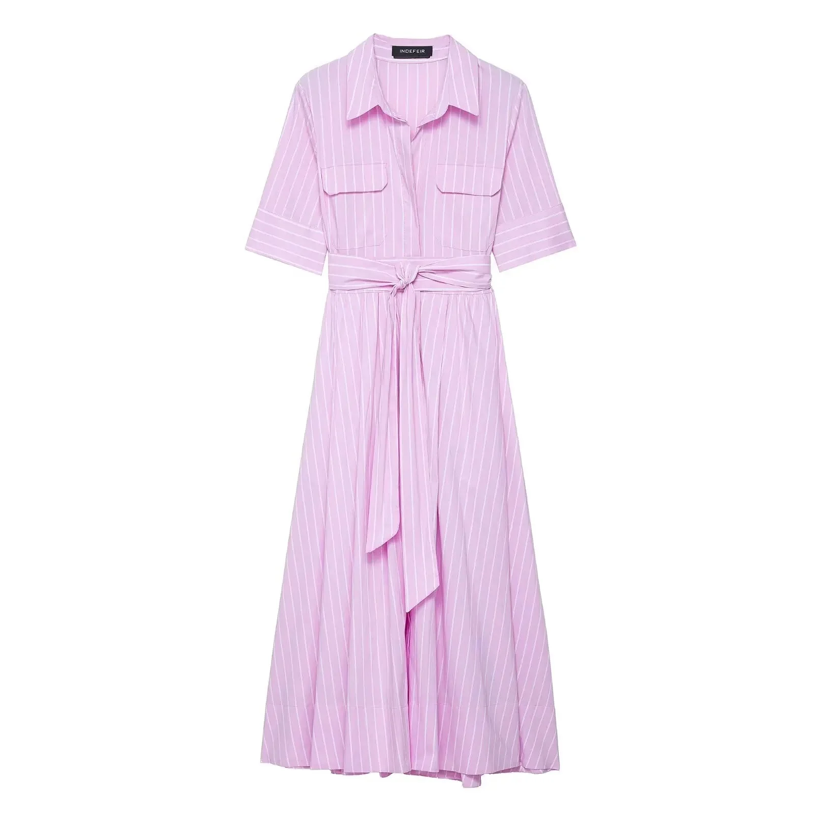 Ariane Belted Shirt Midi Dress - Image 14