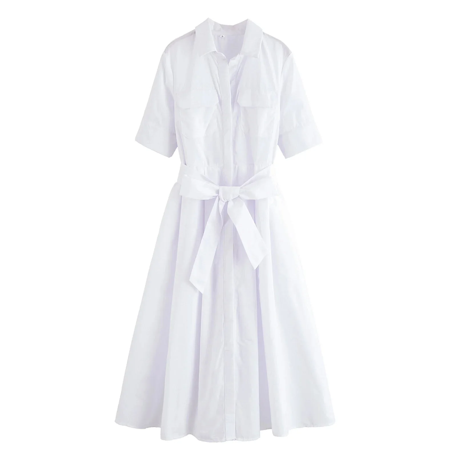 Ariane Belted Shirt Midi Dress - Image 3