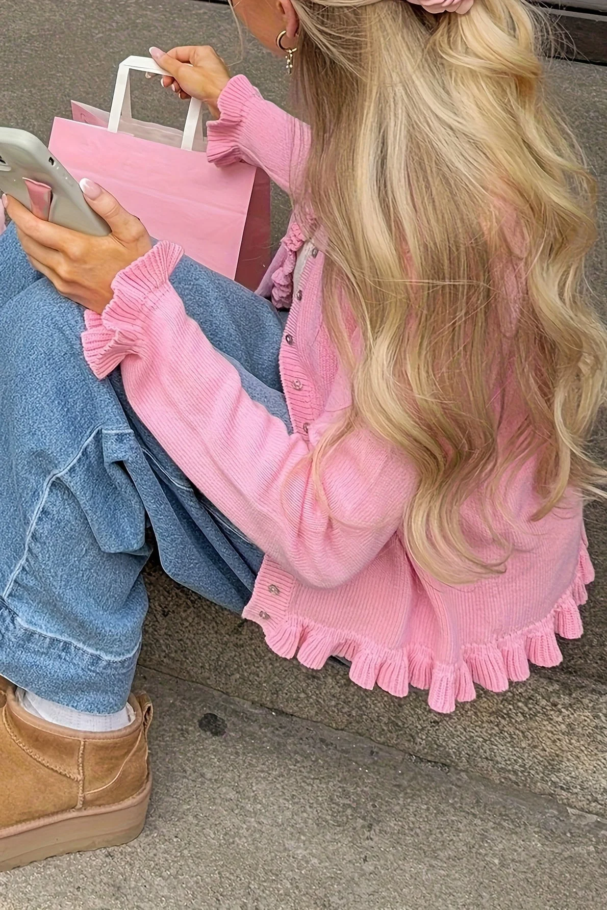 Ayla Knitted Frill Cardigan - Image 2