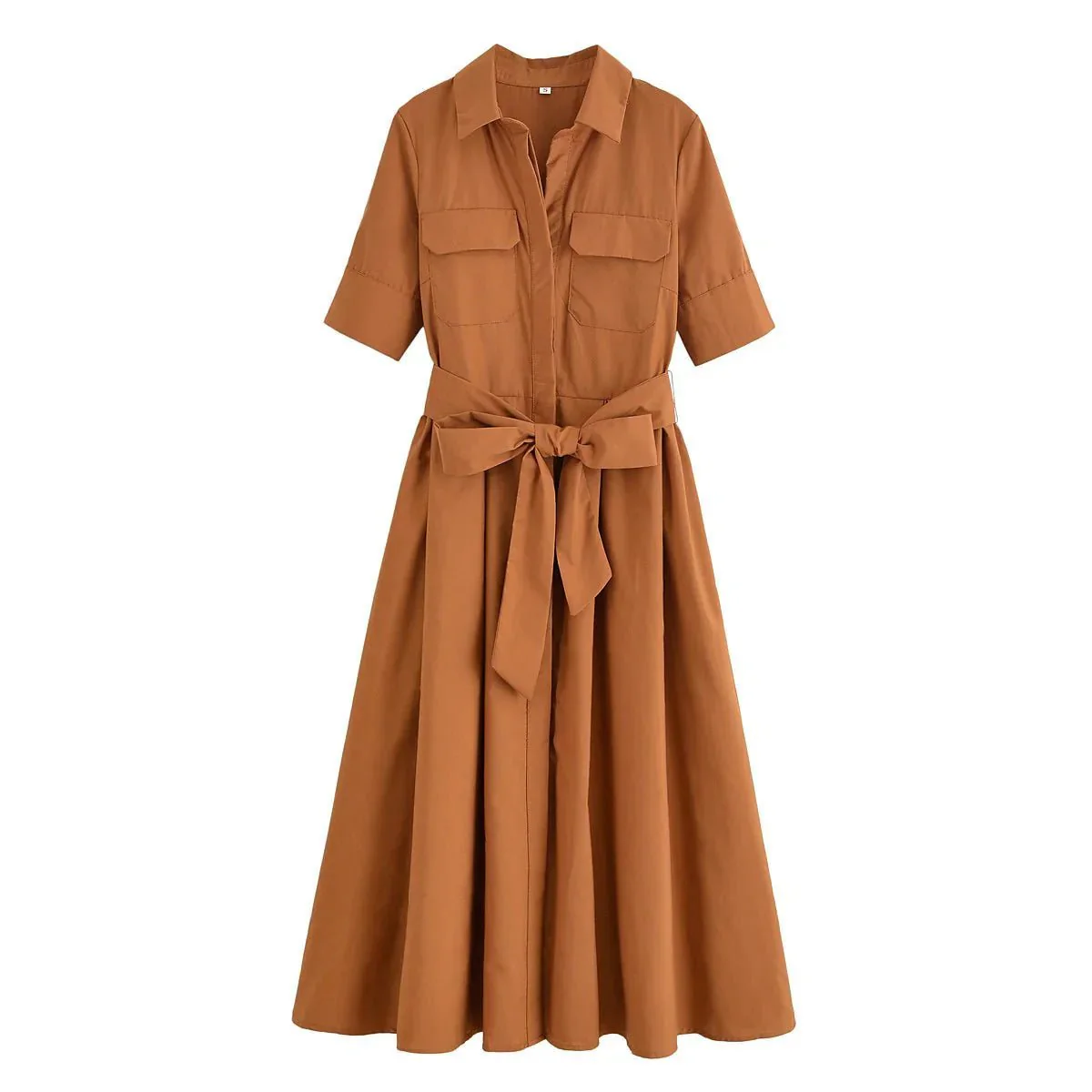 Beatrice Belted Shirt Midi Dress - Image 7