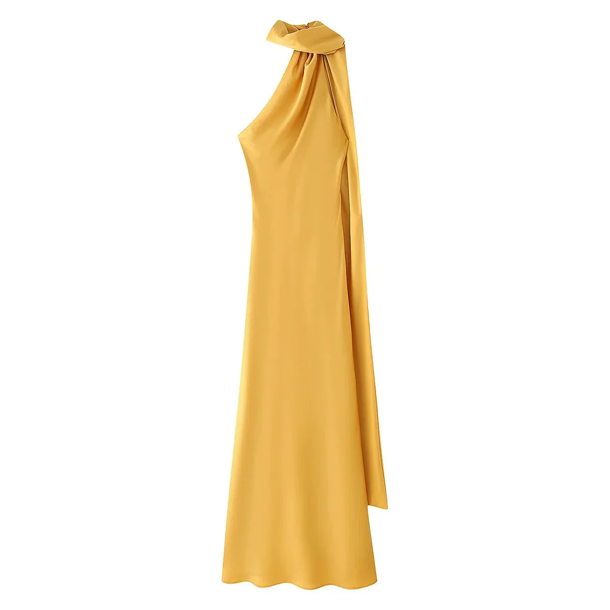 Beatrice Halter Backless Silk Satin Maxi Dress - Image 2