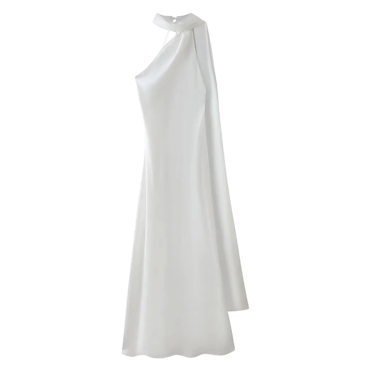 Beatrice Halter Backless Silk Satin Maxi Dress - Image 6