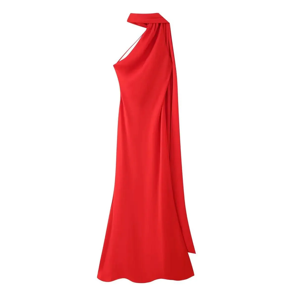Beatrice Halter Backless Silk Satin Maxi Dress - Image 7