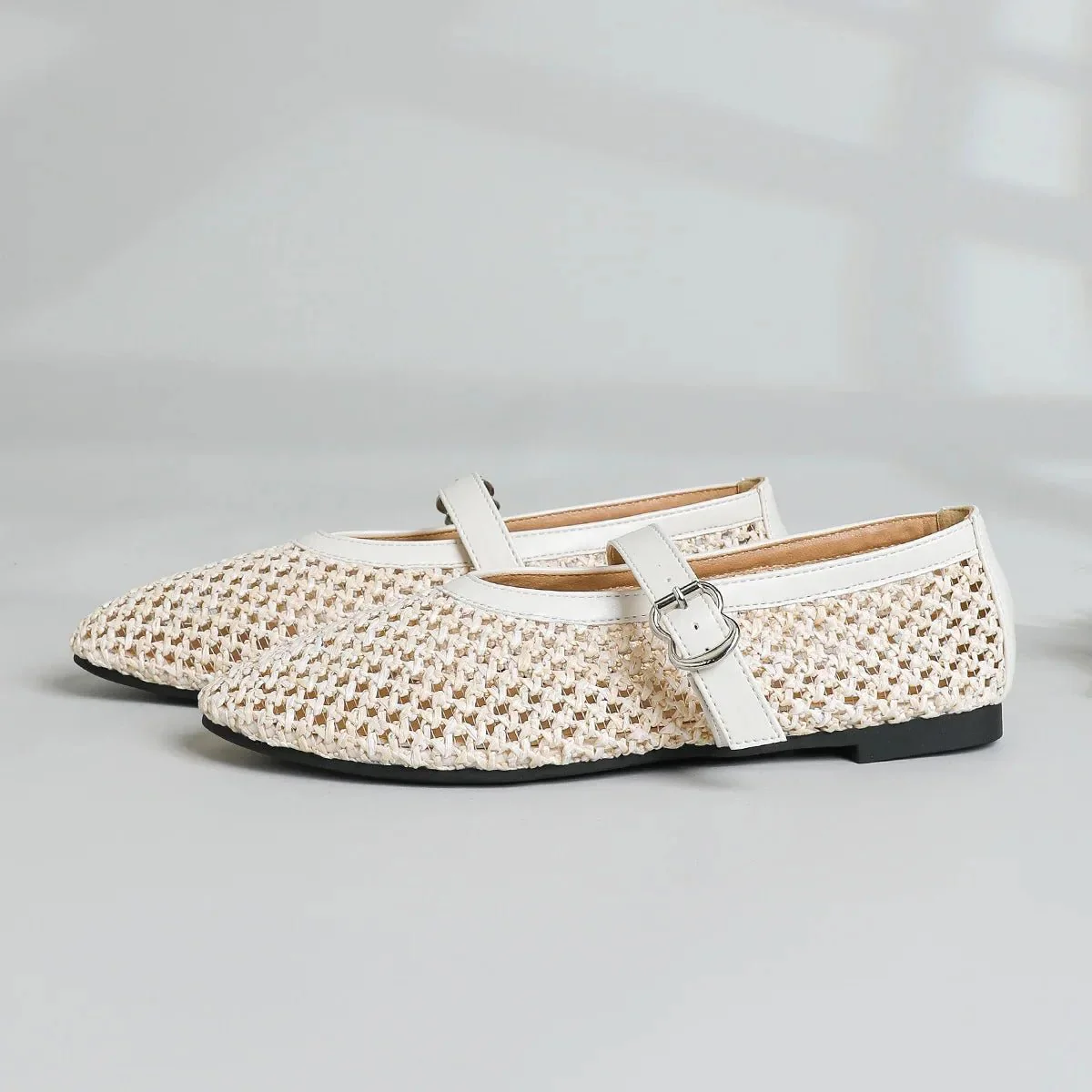 Beatrice Hollow Weave Mary Jane Flats - Image 6