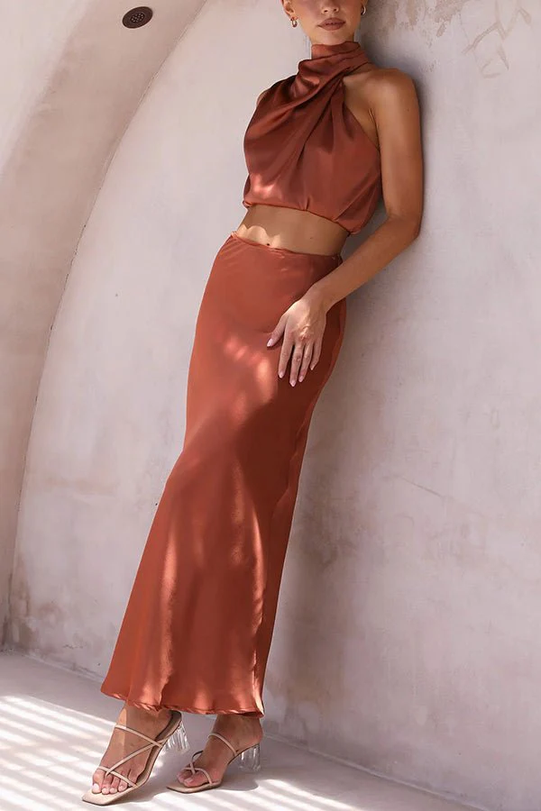 Beatrice Two-Piece Satin Wedding Guest Set - Image 18