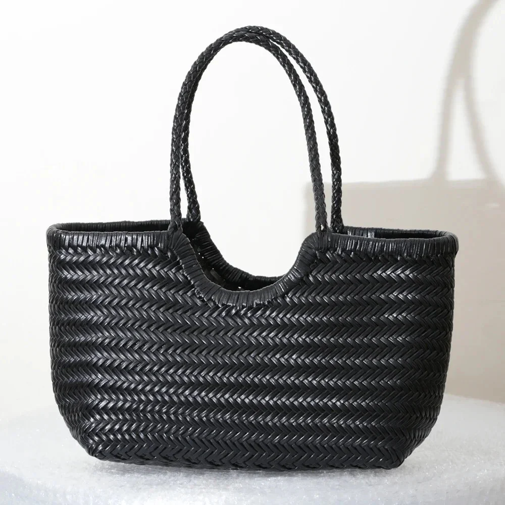 Beatrice Woven Leather Tote Bag