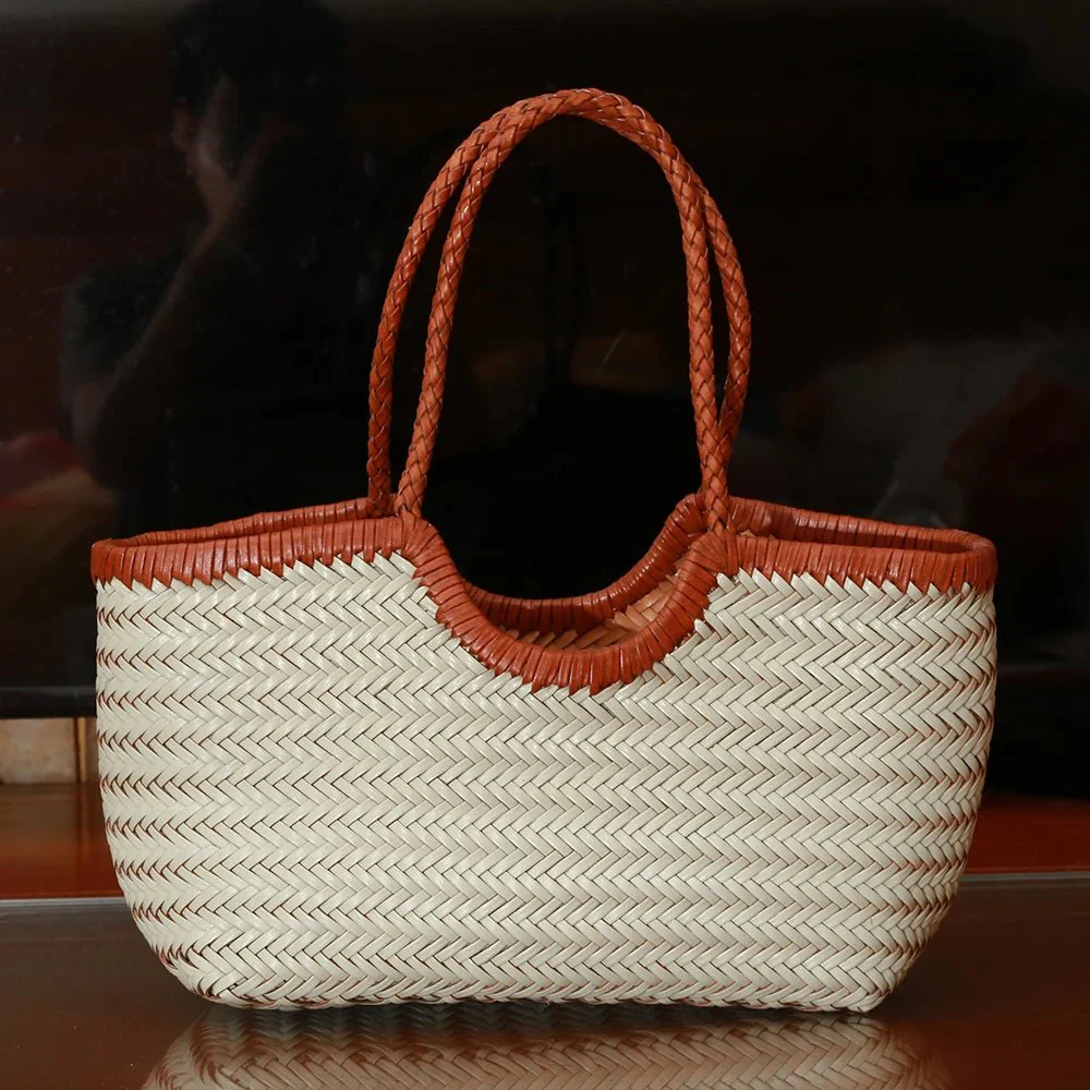 Beatrice Woven Leather Tote Bag - Image 17