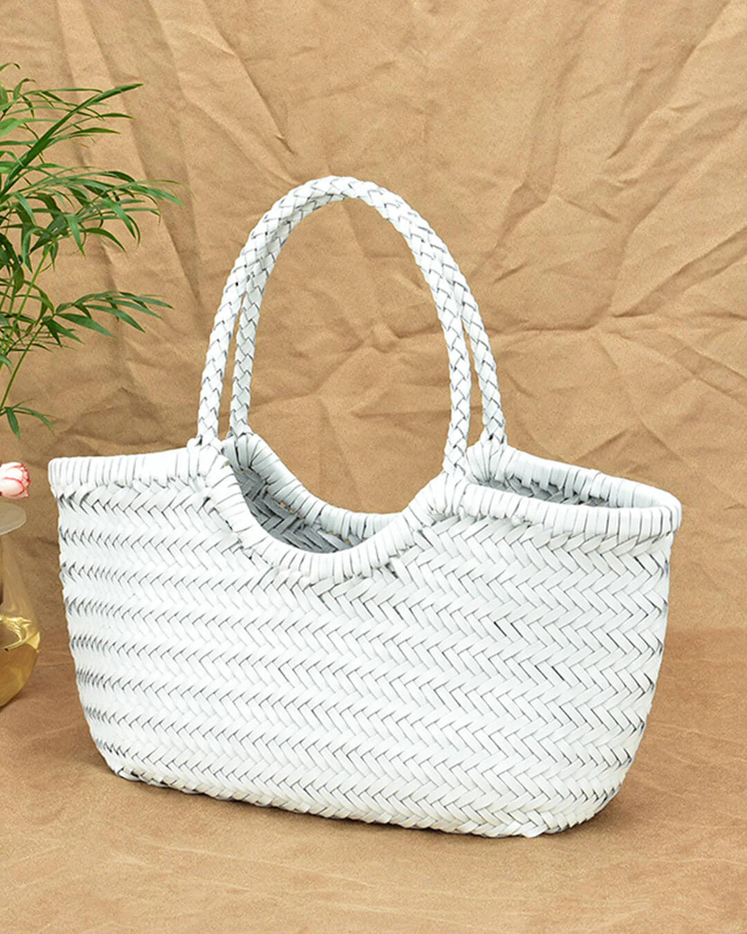Beatrice Woven Leather Tote Bag - Image 18