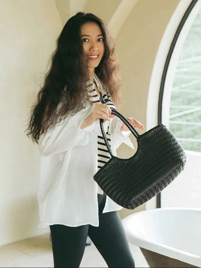 Beatrice Woven Leather Tote Bag - Image 2