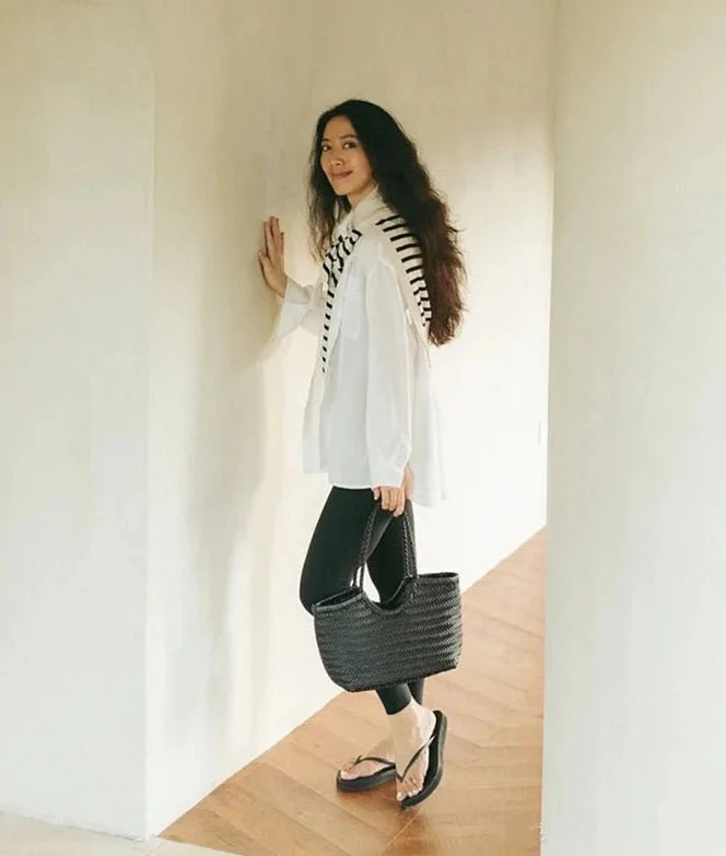 Beatrice Woven Leather Tote Bag - Image 3