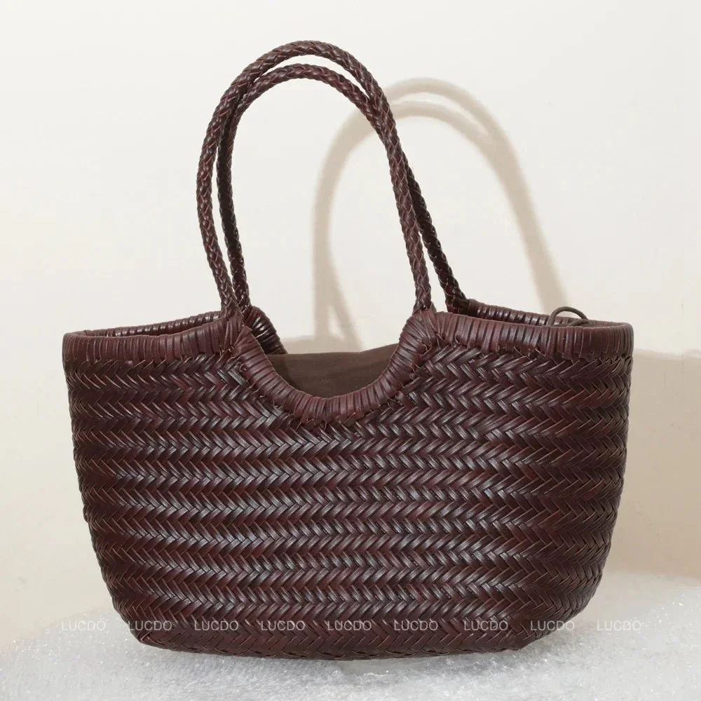 Beatrice Woven Leather Tote Bag - Image 5