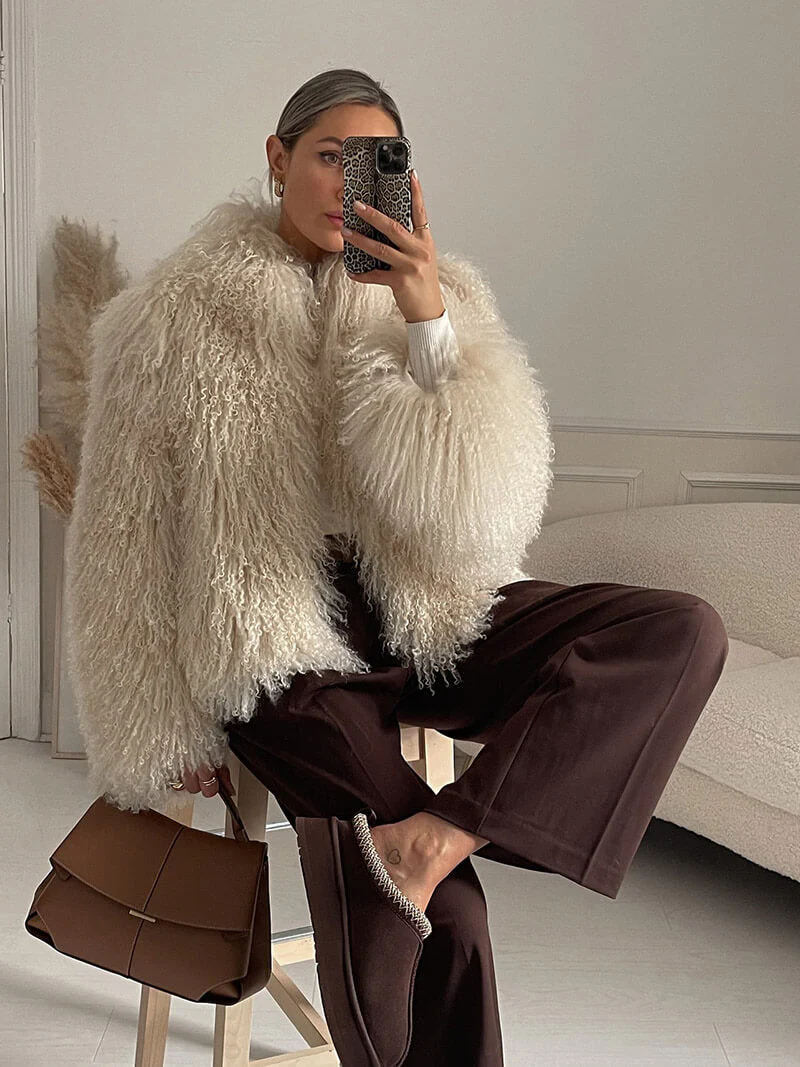 Bella Faux Fur Coat - Image 6