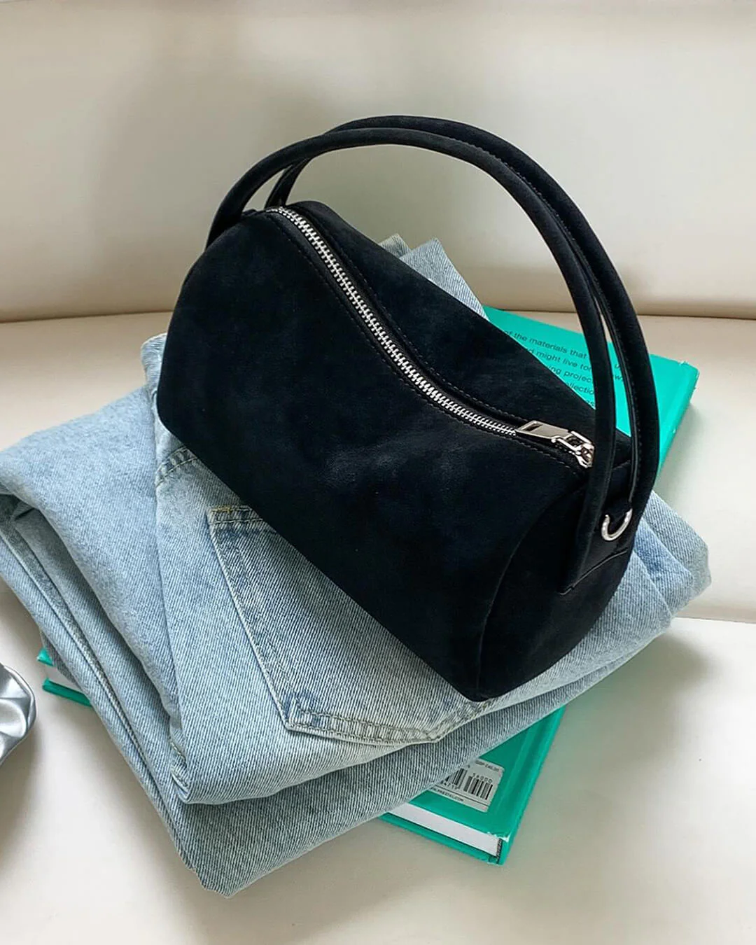 Bella Vegan Suede Bag - Image 15