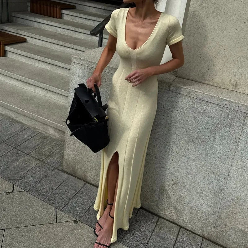 Bernadette Ribbed Knit Maxi Dress - Image 2