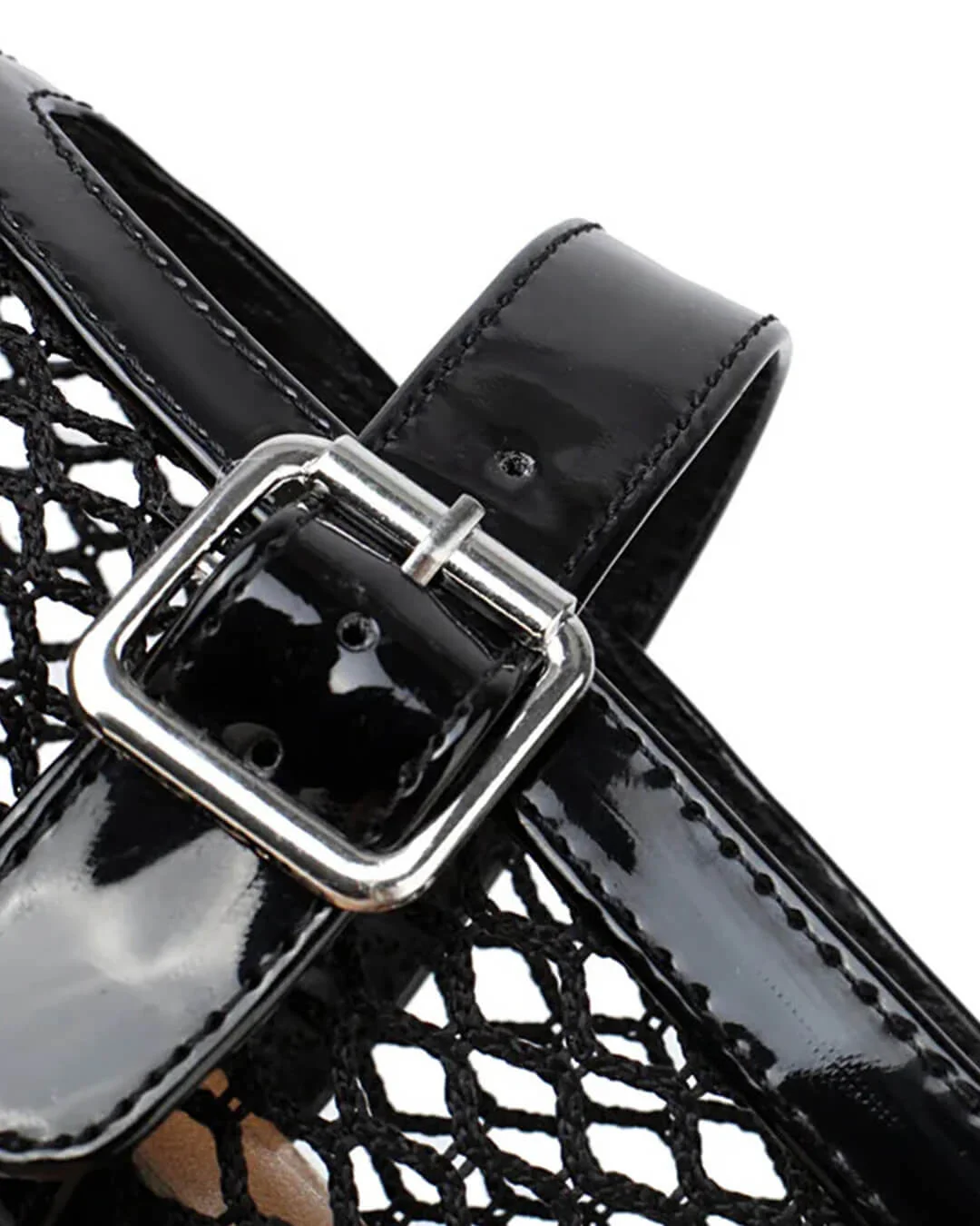 Bianca Buckled Mesh Ballet Flats - Image 4