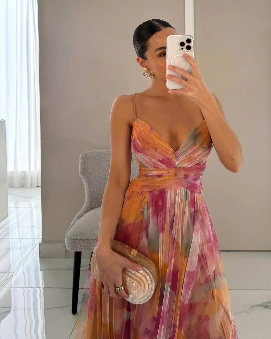 Bianca Floral V-Neck Maxi Dress - Image 8