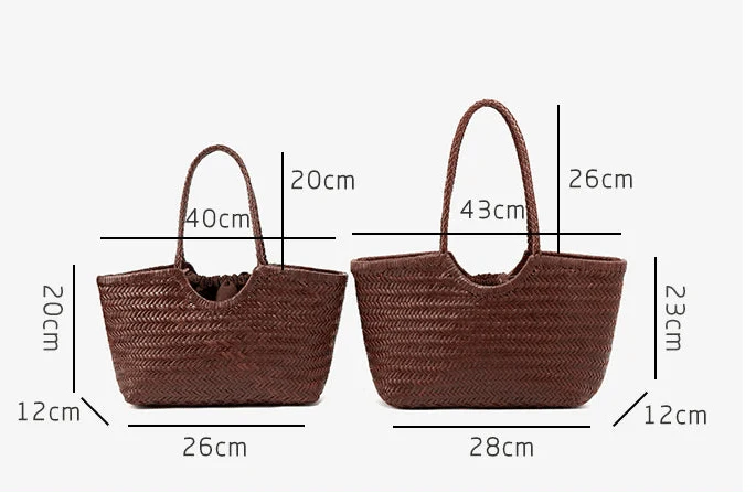 Bianca Handwoven Leather Tote Bag - Image 12