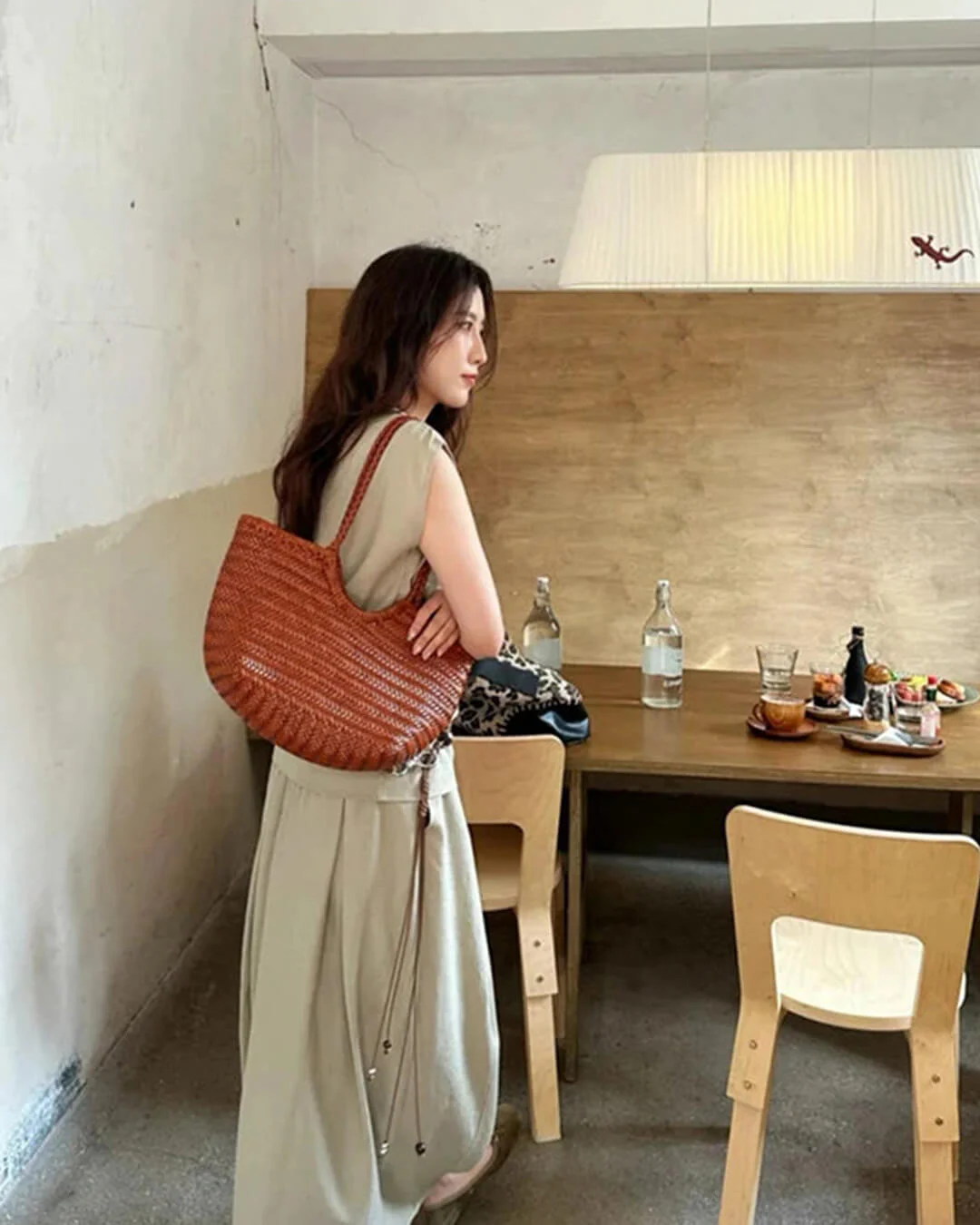 Bianca Handwoven Leather Tote Bag - Image 5