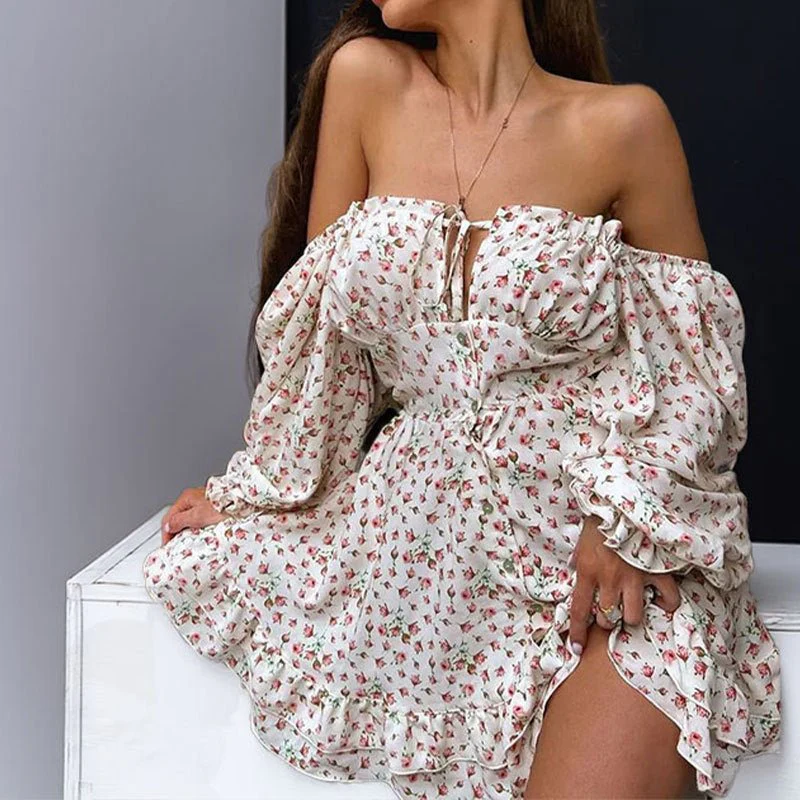 Bianca Off-Shoulder Ruffled Mini Dress