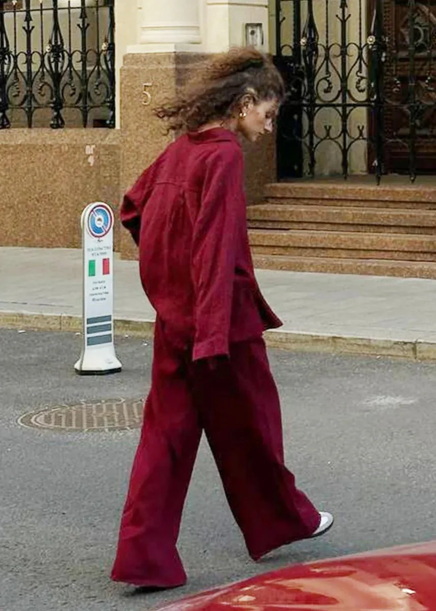 Bianca Relaxed Cotton Shirt & Wide-Leg Pants Set - Image 6