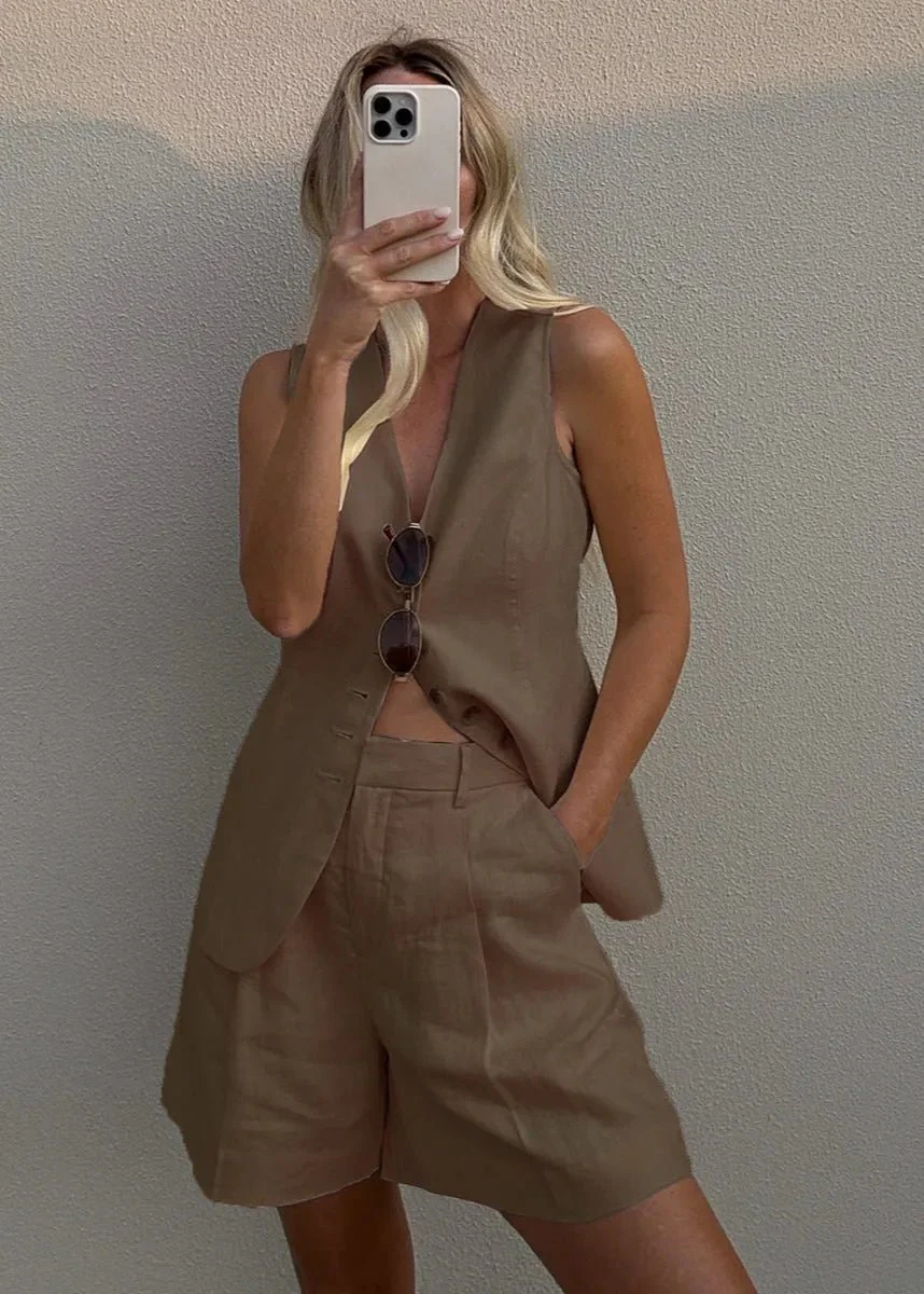 Bianca Tailored Vest and Shorts Set - Image 6