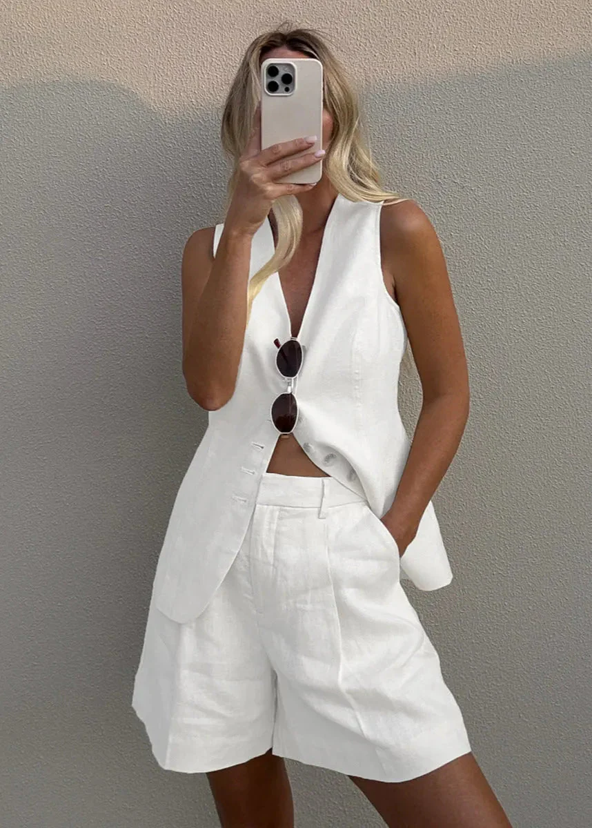 Bianca Tailored Vest and Shorts Set - Image 7