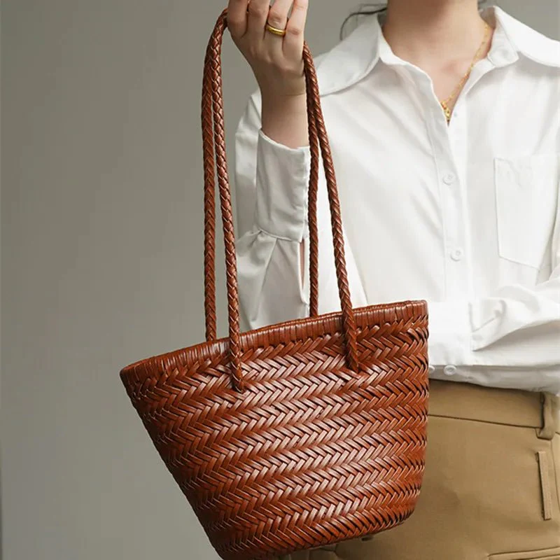 Blair Braided Bucket Shoulder Bag - Image 11