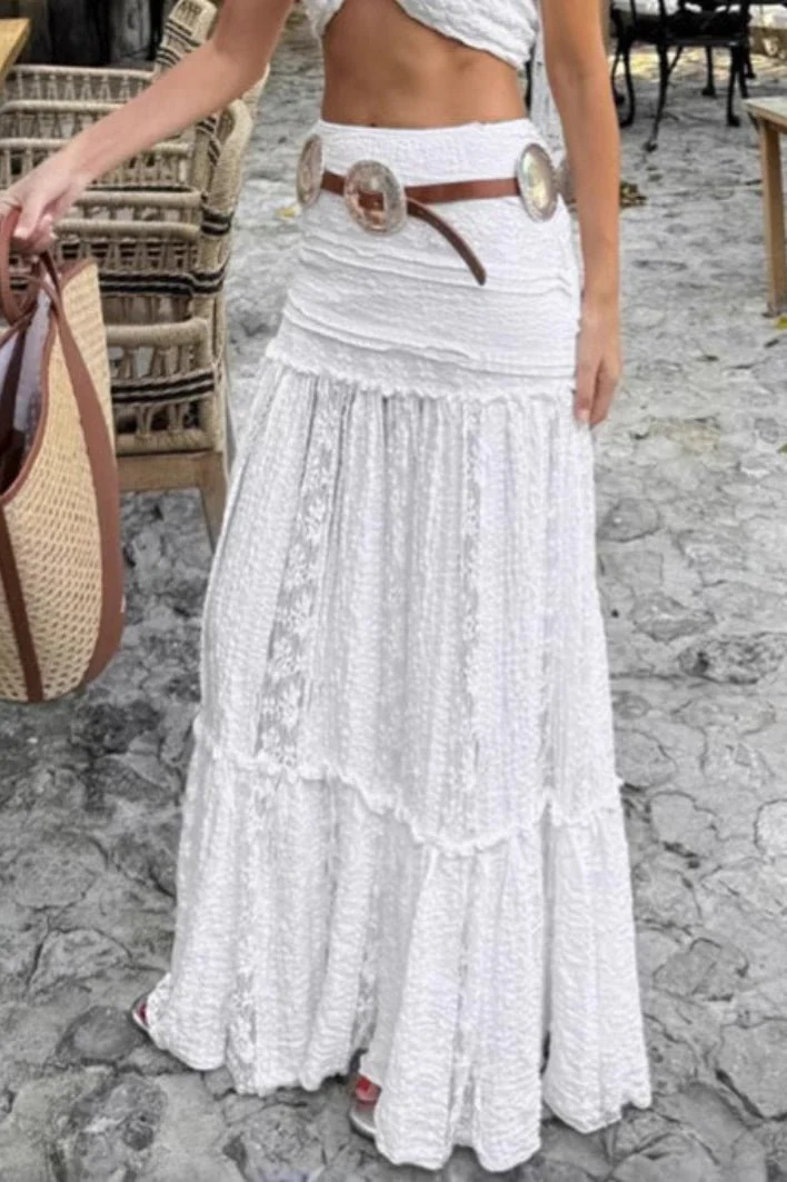 Brianna Lace Tiered Maxi Skirt - Image 3