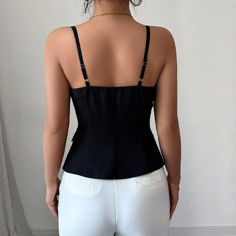 Bridget Tailored Sleeveless Blouse Top - Image 4