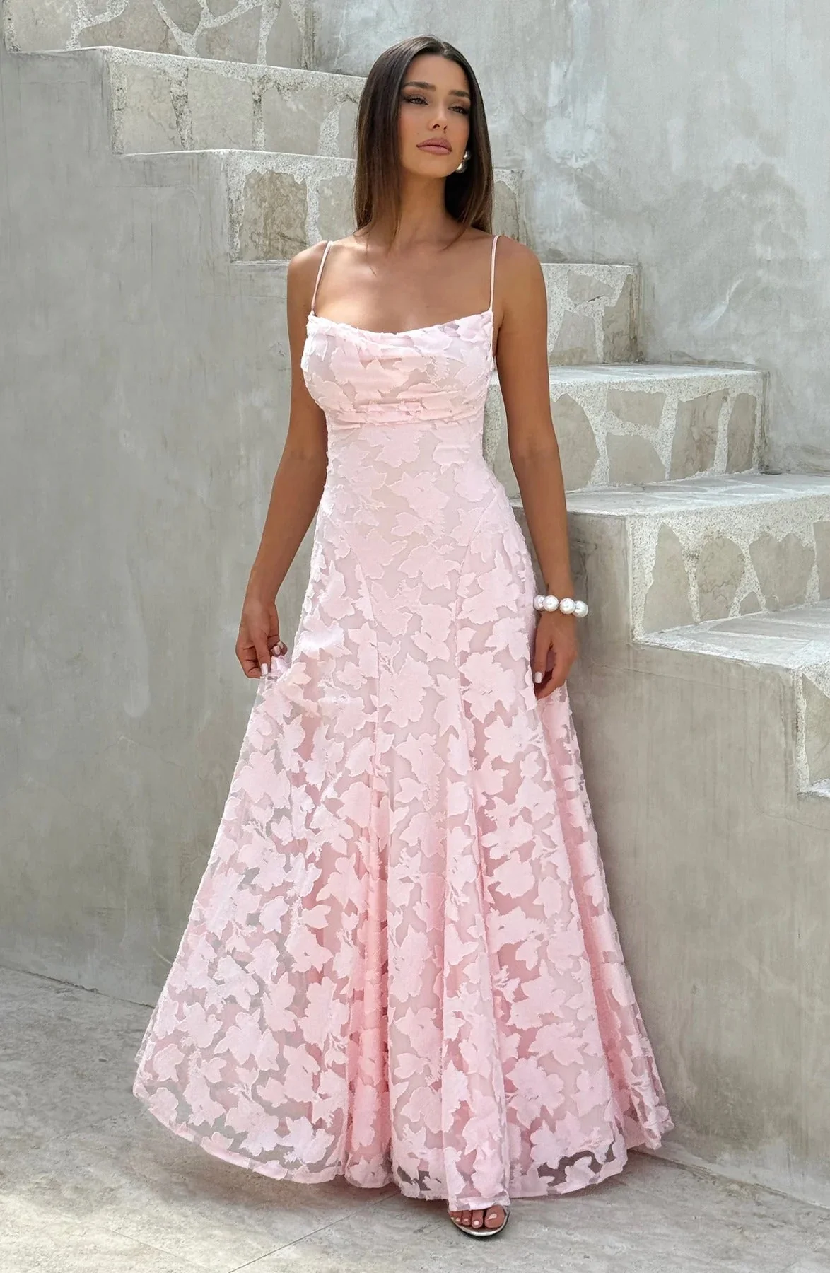 Brielle Sleeveless Floral Maxi Dress