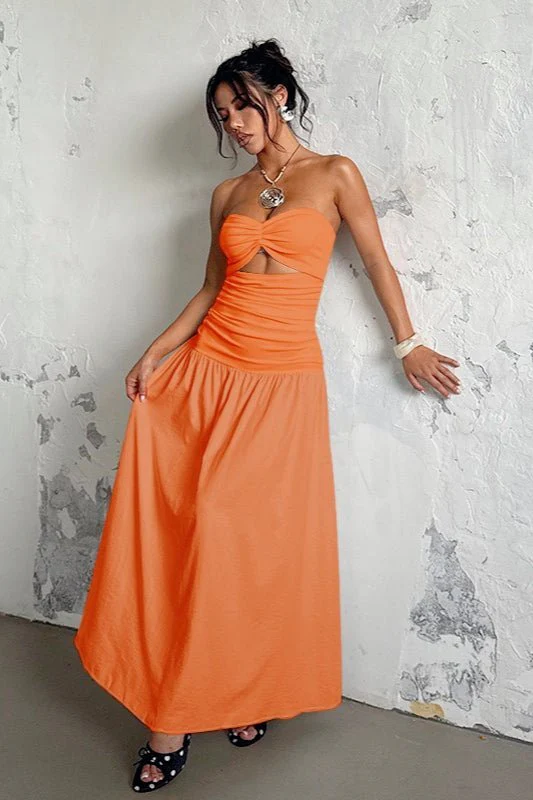 Camille Cut-Out Strapless Maxi Dress - Image 9