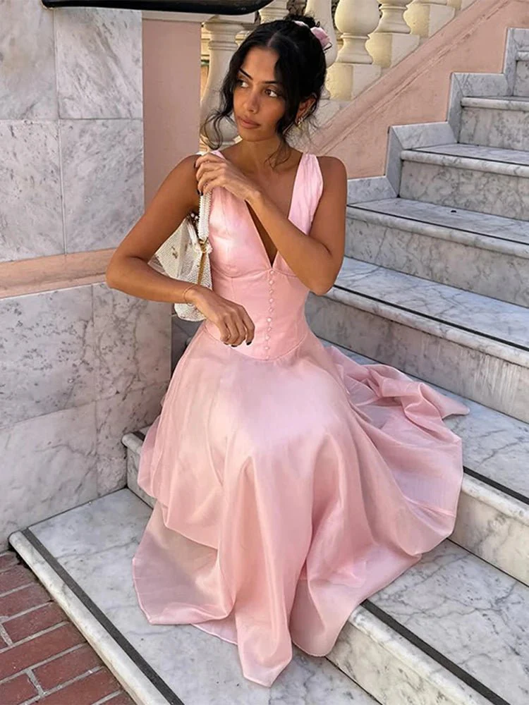 Candice Sleeveless V-Neck Midi Dress - Image 5