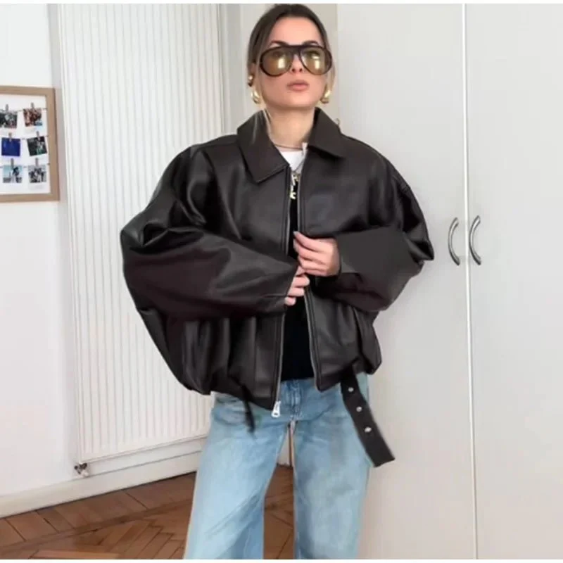 Carine Leather Moto Jacket - Image 7