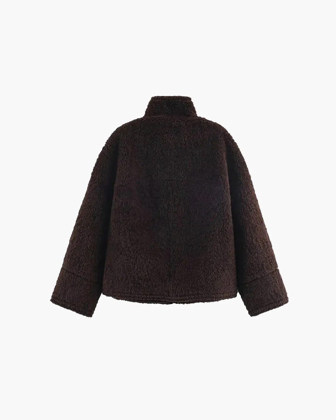 Carol Stand Collar Faux Fur Jacket - Image 11