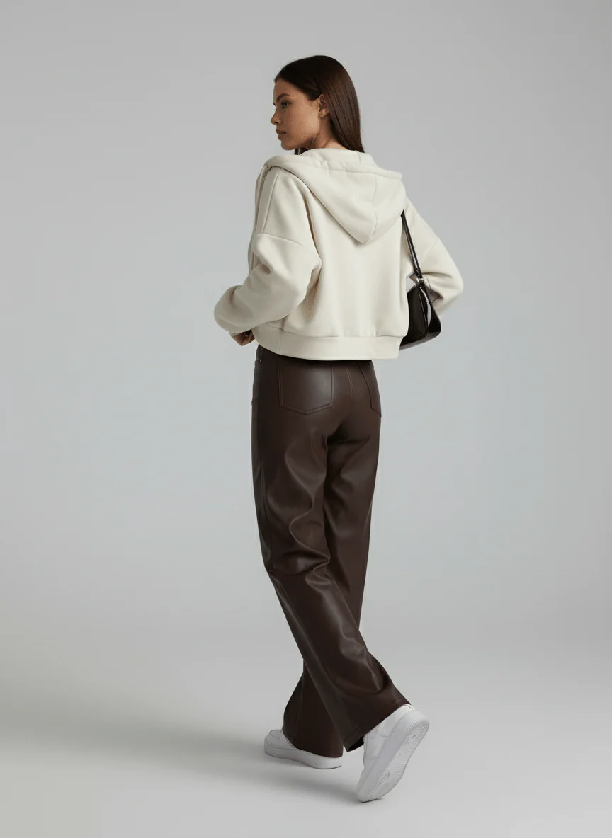 Cassy Classic Leather Pants - Image 3