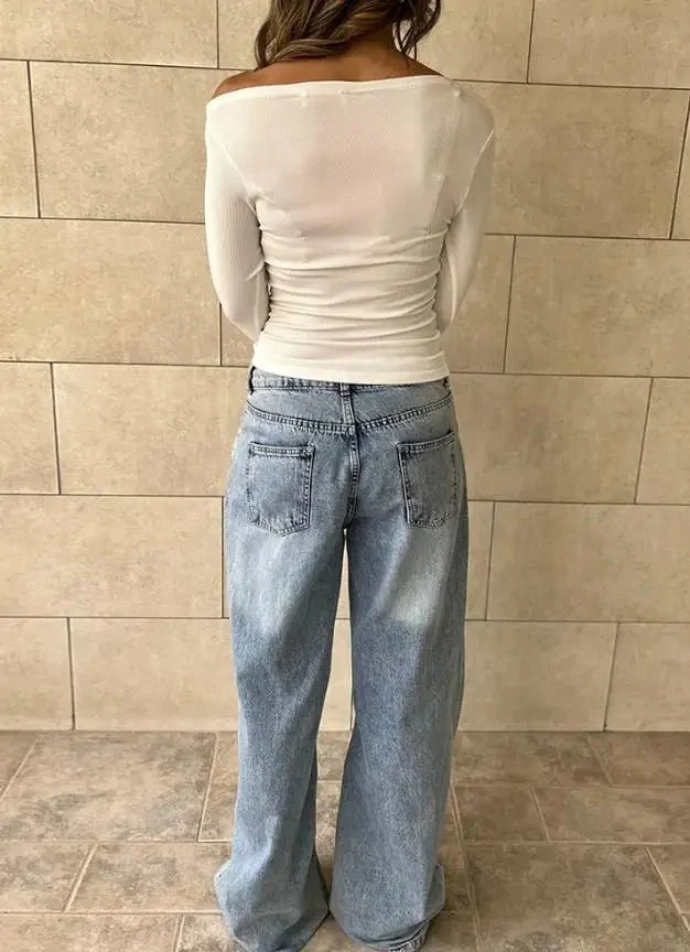 Cassy Off-Shoulder Long Sleeve Top - Image 2