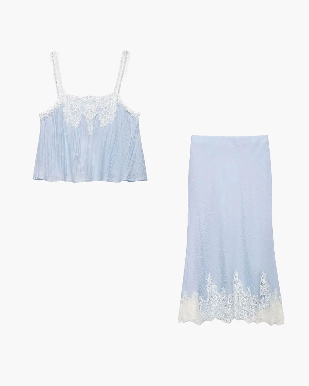 Celeste Lace Spliced Two-Piece Midi Set - Image 9