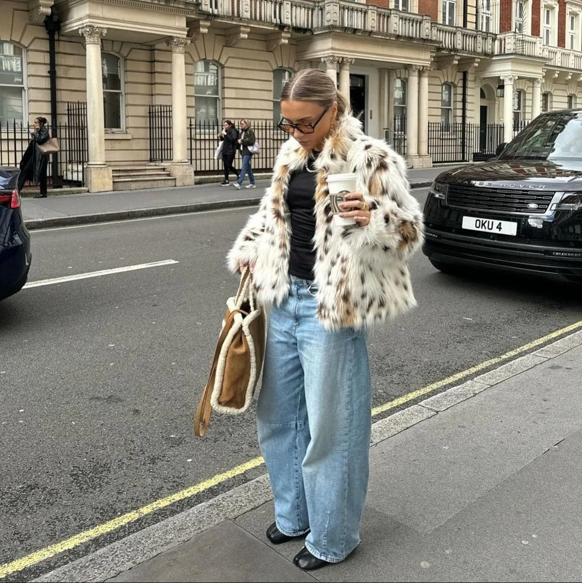Celeste Leopard Faux Fur Coat - Image 5